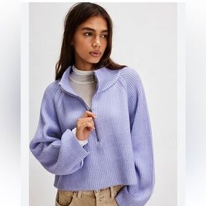 Free People Greta Half-Zip Sweater